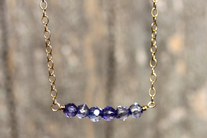 Ellensburg Blue. Necklace. Sapphire Gemstones Gold Chain Etsy