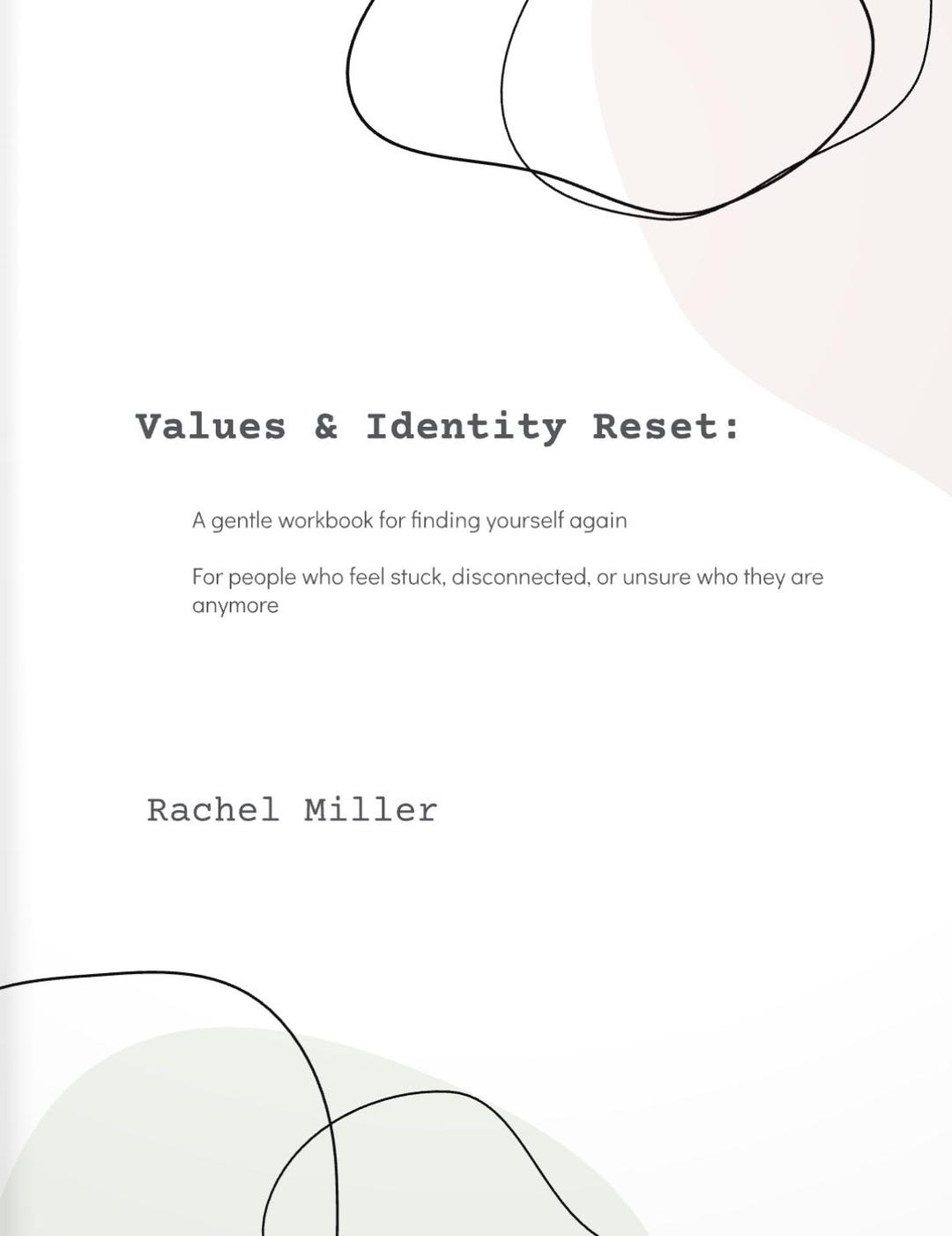 Values & Identity Reset Workbook | Self Reflection Printable PDF ...