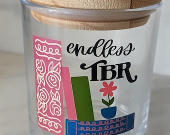 Pote para Lista Infinita de Livros | Presente para Amantes de Livros, Decoração para Desafio de Leitura