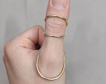 Attelle de pouce MCP 925 bague en argent, attelle d'hyperextension MCP, anneaux d'arthrite, anneau d'attelle de déclenchement,