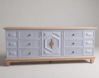 Professionally Refinished Thomasville Solid Wood 9-Drawer Dresser — free nationwide delivery