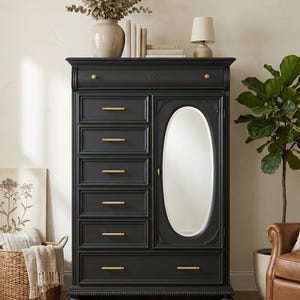 Black Antique Wardrobe Armoire - Etsy