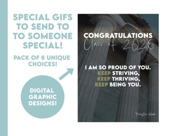 GIF digital de graduación y felicitaciones / Gráfico para enviar