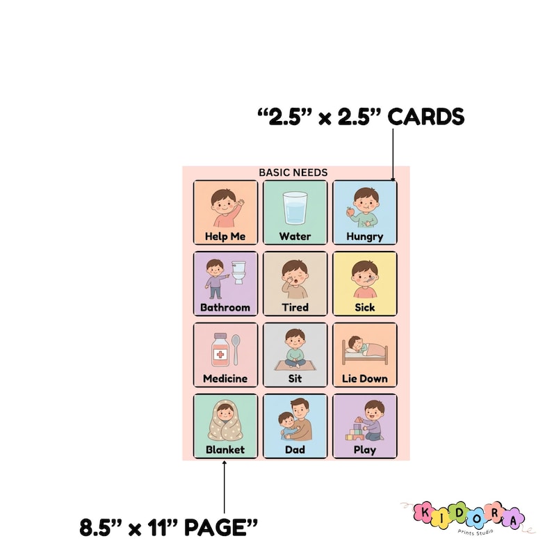 96 Basic Needs Flashcards Printable, Toddler Routine Chart, Communication Cards, montessori routine, Preschool Learning,montessori kinder image 3