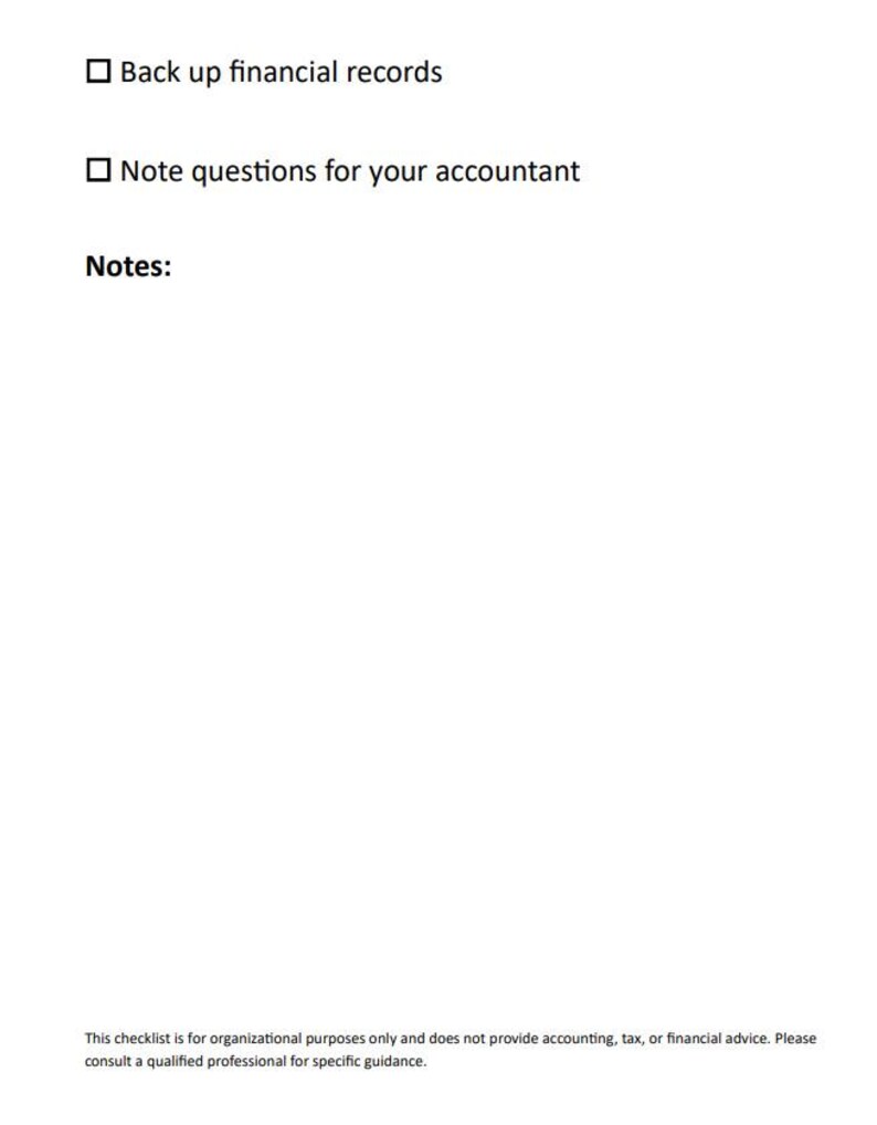 Monthly Bookkeeping Checklist | Simple Finance Organization PDF for ...