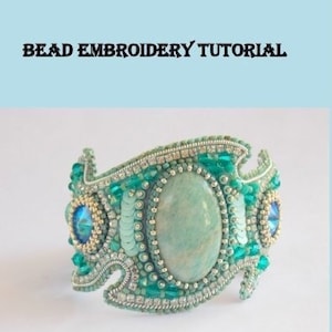 Surf  bracelet   DIY , KIT, Pattern,  Tutorial and materials,  Bead embroidery ,Beading pattern , Instructions and materials