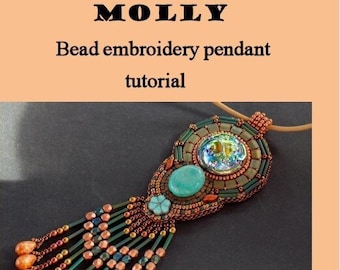 Molly necklace  pattern , Tutorial ,Pattern,  Bead embroidery ,Beading pattern , Instructions only