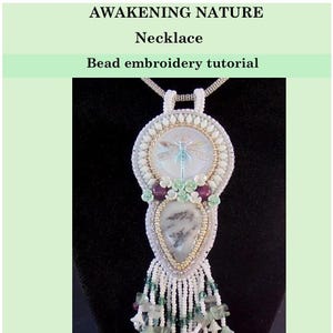 Awakening nature pattern , Tutorial ,Pattern,  Bead embroidery ,Beading pattern , Instructions only