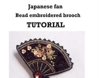 Tutorial, patroon, kralenborduurwerk, kralenpatroon, alleen instructies, Japanse leuke broche