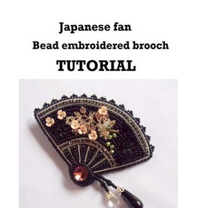 Tutorial ,Pattern, Bead embroidery ,Beading pattern , Instructions only , Japanese fun brooch image 1