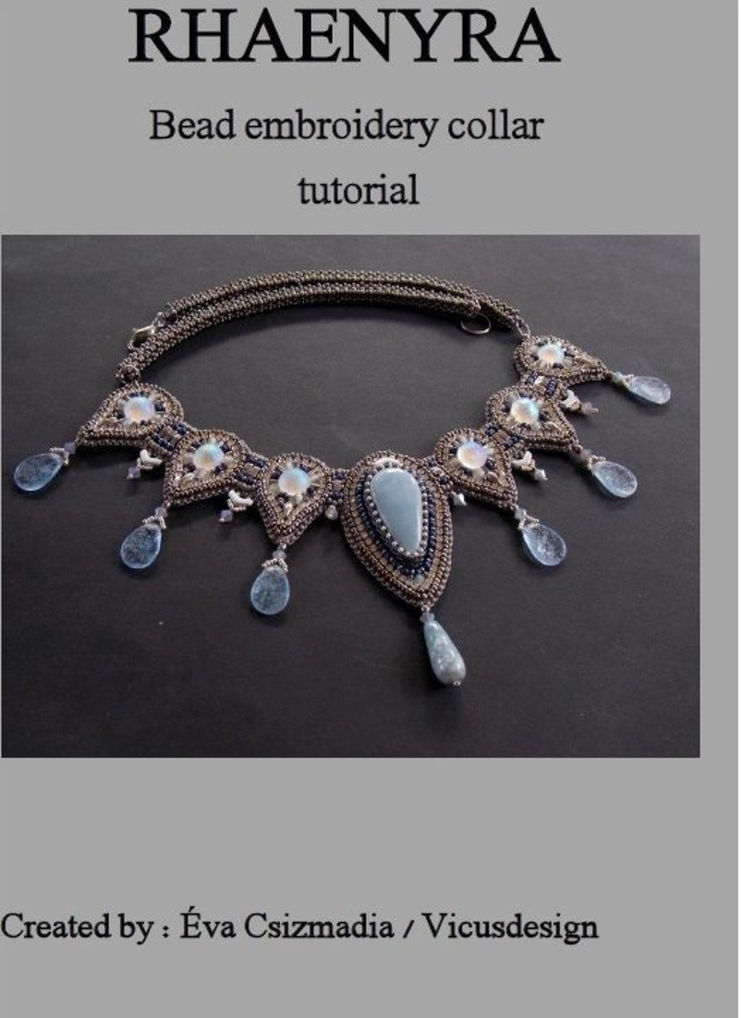 Rhaenyra Collar Necklace Pattern , Tutorial ,pattern, Bead Embroidery ...