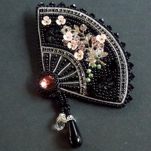 Tutorial ,Pattern, Bead embroidery ,Beading pattern , Instructions only , Japanese fun brooch image 8