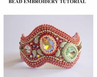 Été - Bracelet lys DIY, KIT, Patron, Tutoriel et matériel, Broderie de perles, Modèle de perles, Instructions et matériel
