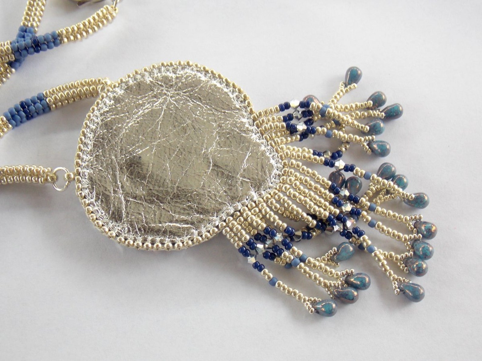 Lagoon Necklace Statement Jewelry Blue Opal Gemstone Bead - Etsy