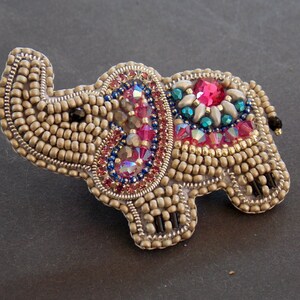 DIY ,KIT, Pattern, Tutorial and Materials, Elephant Brooch Tutorial ...