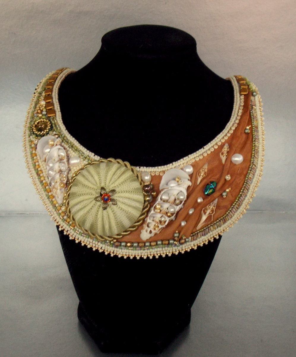 Bead Embroidery Collar Statement necklace Seed beaded Etsy