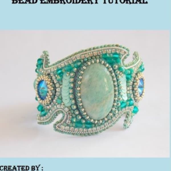 Surf  bracelet  pattern, Tutorial ,Pattern,  Bead embroidery ,Beading pattern , Instructions only,