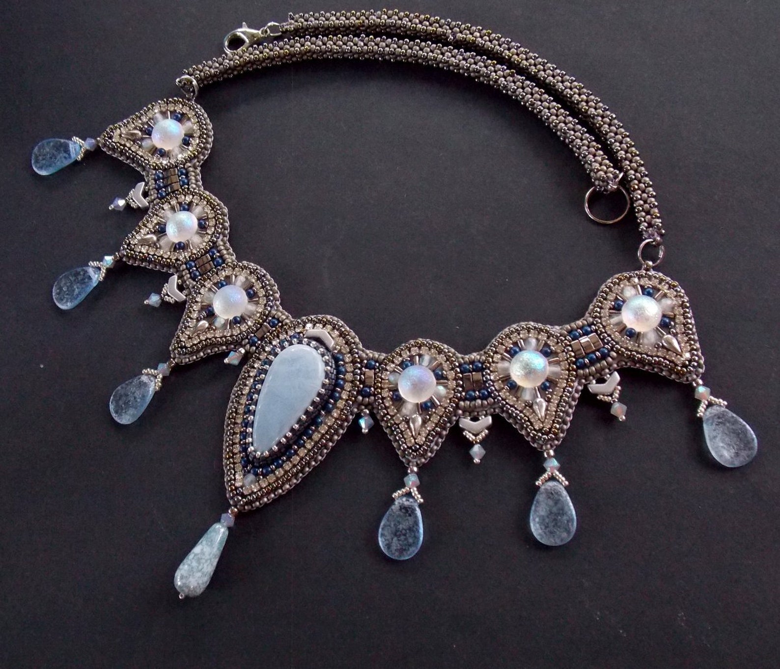 Rhaenyra Collar Necklace Bead Embroidery Collar Necklace Etsy