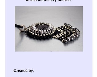Tutorial ,Pattern,  Bead embroidery ,Beading pattern , Instructions only , Lava gemstone necklace