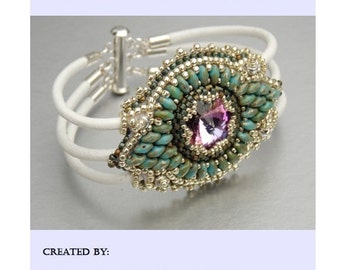 Tutorial ,Pattern,  Bead embroidery ,Beading pattern , Instructions only, Maracesh bracelet