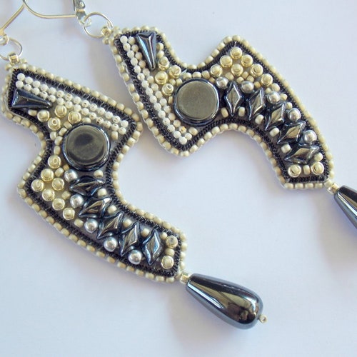 Sand necklace, DIY, KIT ,Pattern, Tutorial and Materials , Bead embroidery KIT , Instructions and materials shops , Necklace and earring tutorial