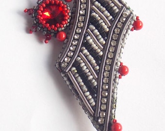 November brooch , unique design, abstract shape, unique appearance, elegant badge