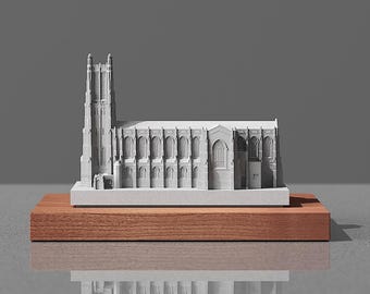 Duke Chapel Concrete Model – Collegiate Gothic Architecture Desk Decor