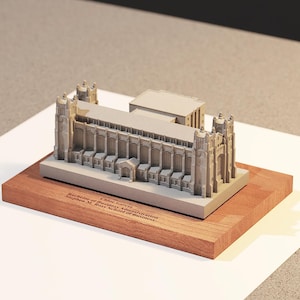 Custom Miniature Replica for UMich Law Quad Concrete Model, Architecture Replica, Gothic Desk Decor, Graduation Gift, Alumni Gift, Go Blue