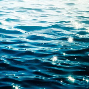 nautical decor ocean photography abstract light 8x10 8x12 fine art photography bokeh water ripples dark blue navy coastal decor sparkles