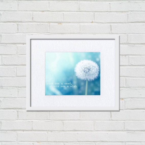 Citation Photographie Pissenlit Typographie Impression Etsy France