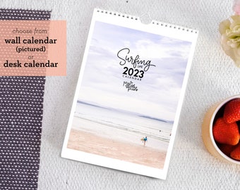 2023 wall calendar travel photography calendar 2023 beach calendar surf calendar a4 calendar bondi beach australia nautical calendar