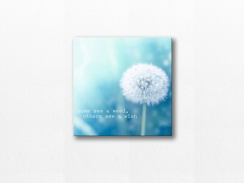 Canvas wall art quote canvas dandelion canvas dandelion wall Etsy