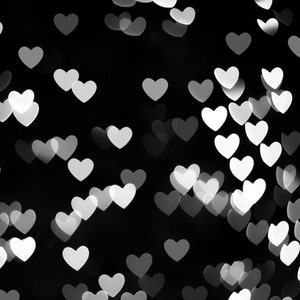 abstract photography black and white wall art heart photography bokeh print 8x10 8x12 modern fine art photography geometric monochrome love