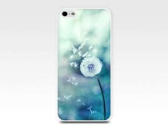 iphone 6 case dandelion iphone 6s case iphone 5s case floral iphone case girly iphone case teal blue fine art iphone case photography case