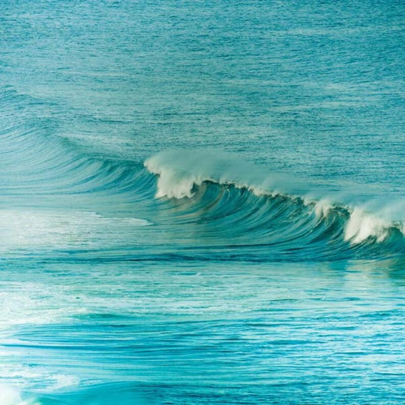Nautical decor teal art print set abstract beach art water | Etsy