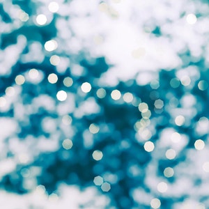 abstract photography bokeh winter photography fairy lights 8x10 30x45 fine art photography abstract light sparkle photography snow teal blue