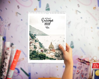 2023 wall calendar europe calendar 2023 calendar art desk calendar with easel wall calendar europe travel paris london tuscany cinque terre