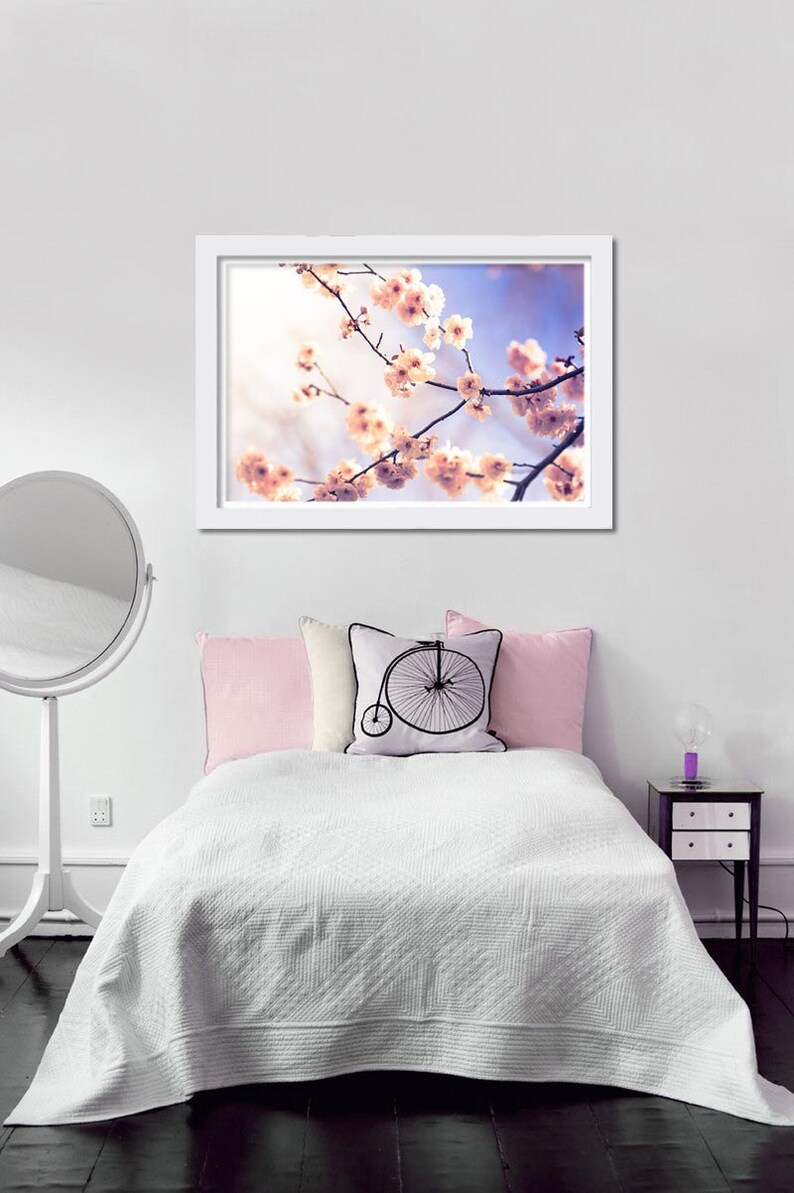 blossom photography flower spring wall art 8x10 8x12 fine art photography floral photography spring bedroom decor nursery lilac pink cream