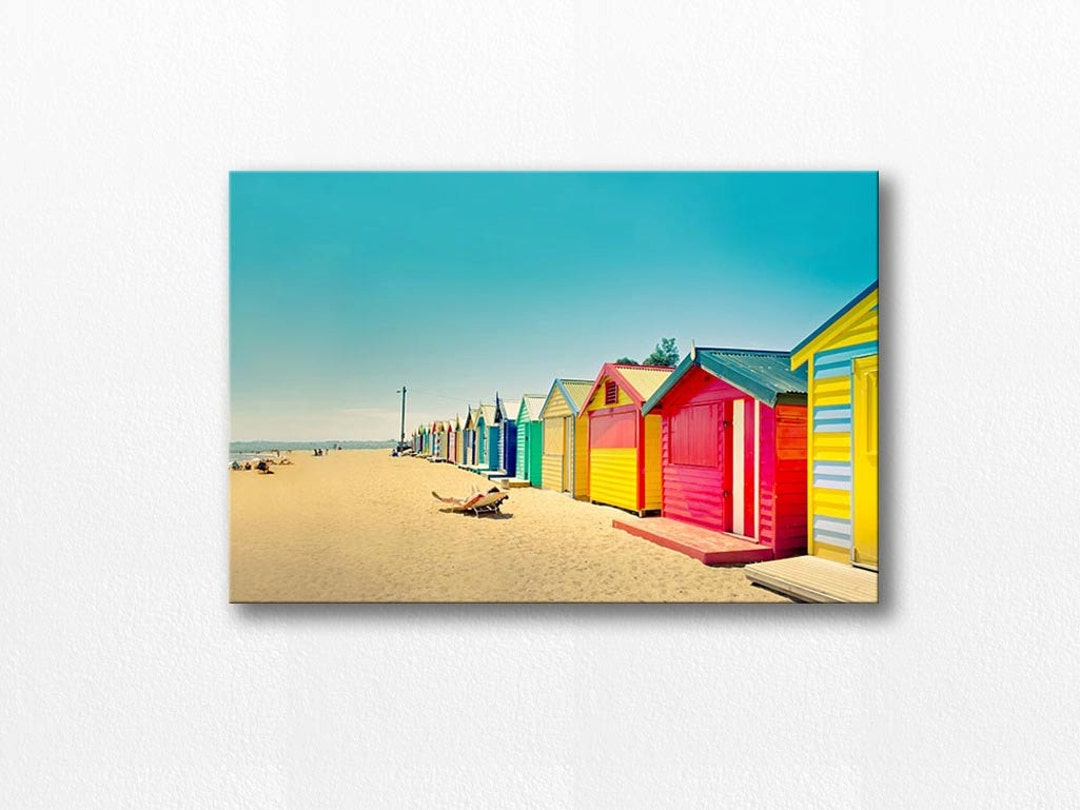 Beach House Canvas Wrap Beach Canvas Art 12x18 24x36 Fine Art Etsy