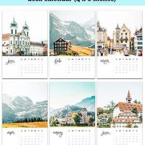 Travel Calendar 2021 Wall Calendar Switzerland Swiss Alps | Etsy