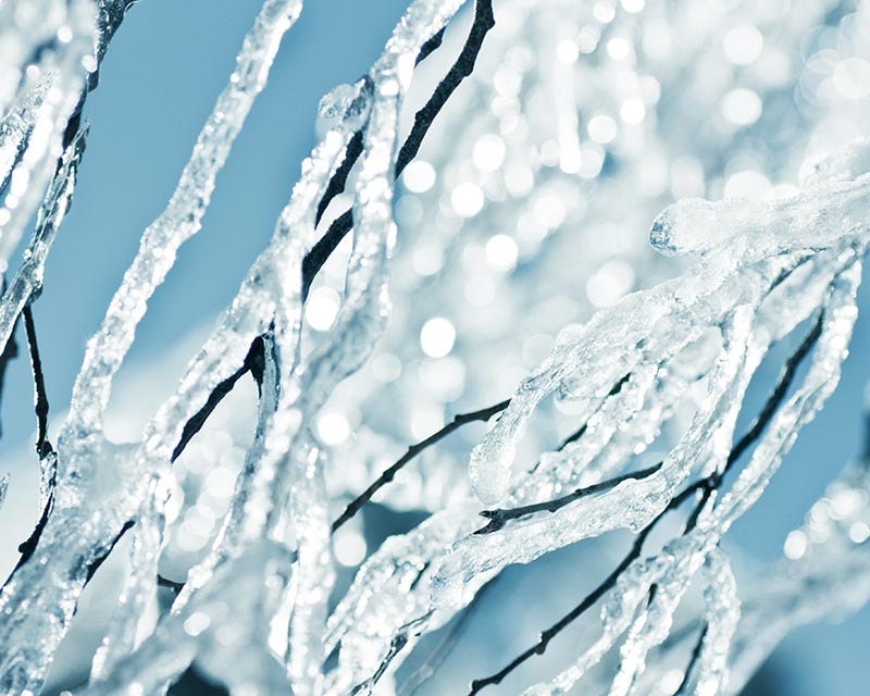 Winter Photography fine art 8x10 abstract photography bokeh icicle print nature photography snow teal art print blue pastel bedroom decor