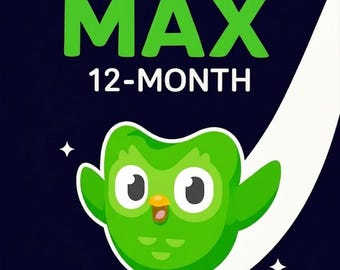 Duolingo Max / Planificador de idiomas de 12 meses en PDF + Soporte adicional (Descarga digital)