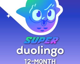 Duolingo Super / Agenda linguistique PDF + Support pour l'apprentissage personnel (Mise à niveau vers Super)