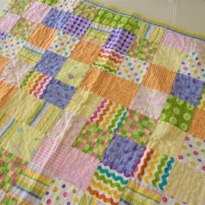 Baby Receiving Quilt Cotton Flannel Prints Stripe Backing