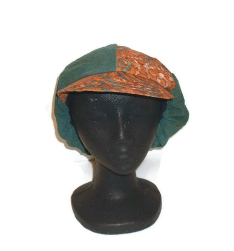 Newsboy Slouch Hat Hand Dyed Raw Silk Dark Teal
