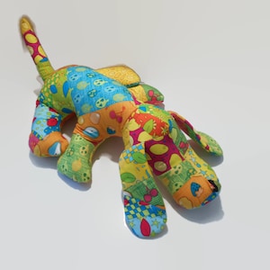 Quilted Hound Floppy Ears Dog Bright Colors Stuffed Animal