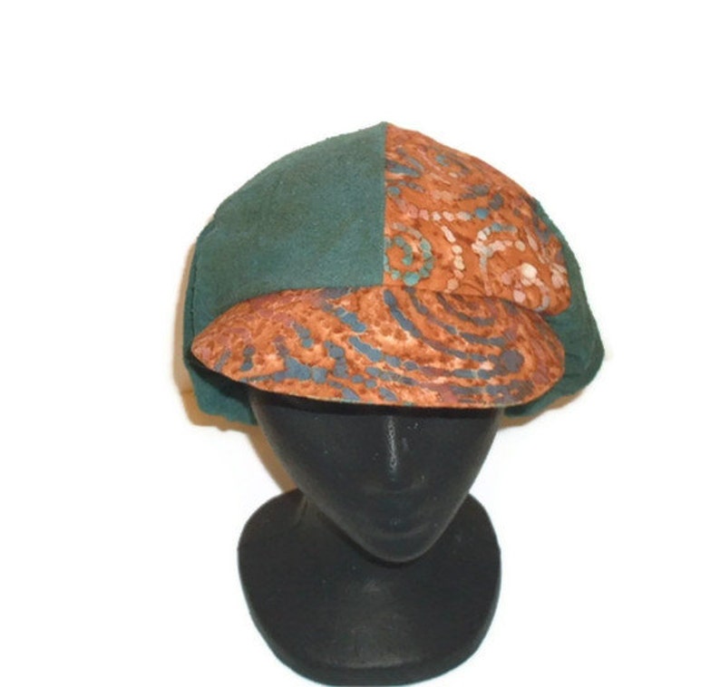 Newsboy Slouch Hat Hand Dyed Raw Silk Dark Teal