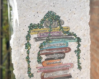 Custom Watercolor Art – Books, Flowers, Fashion on Handmade Paper