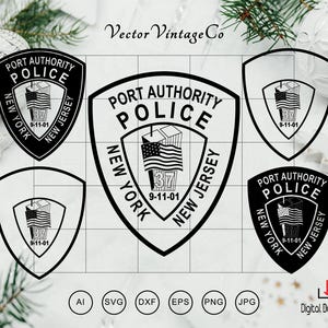 NY NJ Port Autorität Polizei Abzeichen SVG, Strafverfolgungs Emblem Vektor (Digitaler Download)