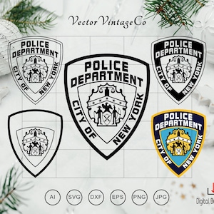 New York City Police Badge SVG Bundle, NYPD Logo Svg Bundle, New York PD Patch Svg, Nypd Badge Clipart, Cricut & Silhouette Cut Files